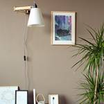 Wandlamp Mexlite X textielmix / massief beukenhout - 1 lichtbron