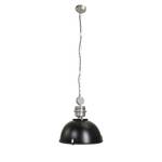 Hanglamp Bikkel staal - 1 lichtbron - Diep zwart
