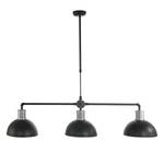 Hanglamp Brooklyn II staal - Zwart - Aantal lichtbronnen: 3