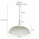 Hanglamp Mexlite XVIII aluminium / massief beukenhout- 1 lichtbron