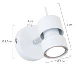 LED-wandlamp Natasja staal - Wit