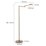 Lampadaire LED Retina Acier - 1 ampoule - Marron