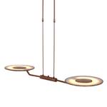 LED-hanglamp Zenith I staal - 2 lichtbronnen - Bruin