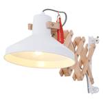 Wandlamp Woody staal / massief grenenhout - 1 lichtbron