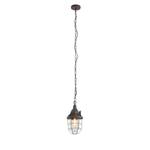 Hanglamp Mexlite XXVIII transparant glas / staal - 1 lichtbron - Bruin