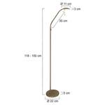 Lampadaire LED Zenith IV Acier - 1 ampoule - Laiton