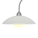 LED-tafellamp Monarch melkglas / staal - Zilver - Aantal lichtbronnen: 1