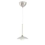 LED-hanglamp Monarch I melkglas / staal - 1 lichtbron - Zilver