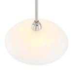 LED-hanglamp Monarch I melkglas / staal - 1 lichtbron - Zilver