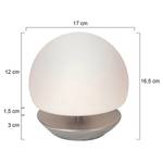 LED-tafellamp Ancilla IV glas / staal - 1 lichtbron - Zilver