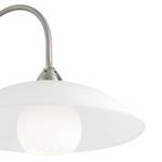 LED-wandlamp Monarch melkglas / staal - Zilver - Aantal lichtbronnen: 2