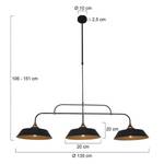 Hanglamp Mexlite II ijzer - 3 lichtbronnen