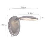 LED-wandlamp Zenith ijzer / plexiglas - 1 lichtbron - Zilver