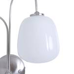 LED-wandlamp Bollique melkglas / ijzer - 2 lichtbronnen