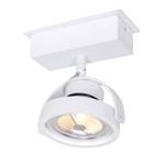 Plafonnier LED Mexlite II Aluminium - Blanc - Nb d'ampoules : 1