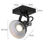 LED-Spot Brooklyn Eisen / Aluminium - 1-flammig - Schwarz - Flammenanzahl: 1