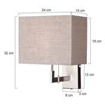 Applique murale Louis II Lin / Acier - 1 ampoule