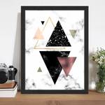 Afbeelding Triangles massief beukenhout/plexiglas - 32 x 42 cm