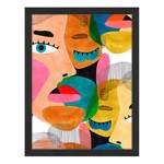 Bild The Face Buche massiv / Plexiglas - 32 x 42 cm