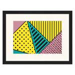 Tableau déco Pink Yellow & Green Hêtre massif / Plexiglas - 42 x 32 cm