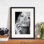Tableau déco Kate Moss I Hêtre massif / Plexiglas - 32 x 42 cm