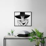 Afbeelding Big Black Hat Massief beukenhout/plexiglas - 62 x 52 cm