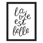Bild La Vie Est Belle Buche massiv / Plexiglas - 32 x 42 cm
