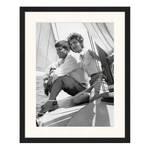 Afbeelding John and Jackie Kennedy Massief beukenhout/plexiglas - 42 x 52 cm