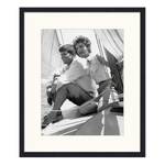 Bild John and Jackie Kennedy Buche massiv / Plexiglas - 52 x 62 cm