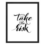 Afbeelding Take the Risk Massief beukenhout/plexiglas - 42 x 52 cm