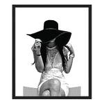 Bild Young Women Wearing Sun Hat Buche massiv / Plexiglas - 52 x 62 cm