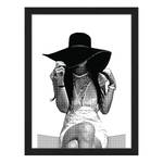 Tableau déco Young Women Wearing Hat Hêtre massif / Plexiglas - 32 x 42 cm