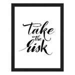 Afbeelding Take the Risk Massief beukenhout/plexiglas - 32 x 42 cm