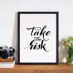 Bild Take the Risk Buche massiv / Plexiglas - 32 x 42 cm