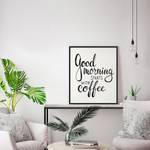 Tableau déco Good morning coffee Hêtre massif / Plexiglas - 52 x 62 cm