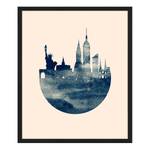 Afbeelding NY Skyline Massief beukenhout/plexiglas - 52 x 62 cm