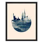 Bild NY Skyline Buche massiv / Plexiglas - 42 x 52 cm