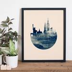 Afbeelding NY Skyline Massief beukenhout/plexiglas - 42 x 52 cm