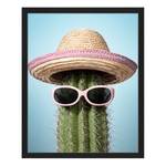 Bild Pink mexico cactus Buche massiv / Plexiglas - 42 x 52 cm