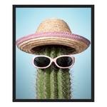 Bild Pink mexico cactus Buche massiv / Plexiglas - 52 x 62 cm