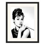 Afbeelding Audrey Hepburn Smoking Massief beukenhout/plexiglas - 42 x 52 cm