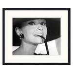 Bild Audrey Hepburn and Sunglasses Buche massiv / Plexiglas - 62 x 52 cm