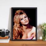 Afbeelding Brigitte Bardot Massief beukenhout/plexiglas - 32 x 42 cm