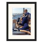 Bild John and Jackie on a boat trip Buche massiv / Plexiglas - 32 x 42 cm