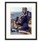 Bild John and Jackie on a boat trip Buche massiv / Plexiglas - 52 x 62 cm