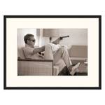 Bild Steve with Gun Buche massiv / Plexiglas - 82 x 62 cm