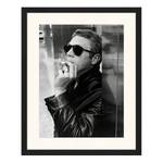 Bild Steve McQueen smoking a Ciggy Buche massiv / Plexiglas - 42 x 52 cm
