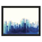 Bild Abstract Blue Buche massiv / Plexiglas - 42 x 32 cm