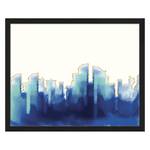 Bild Abstract Blue Buche massiv / Plexiglas - 52 x 42 cm