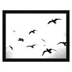 Afbeelding Flaying Seagulls Massief beukenhout/plexiglas - 42 x 32 cm